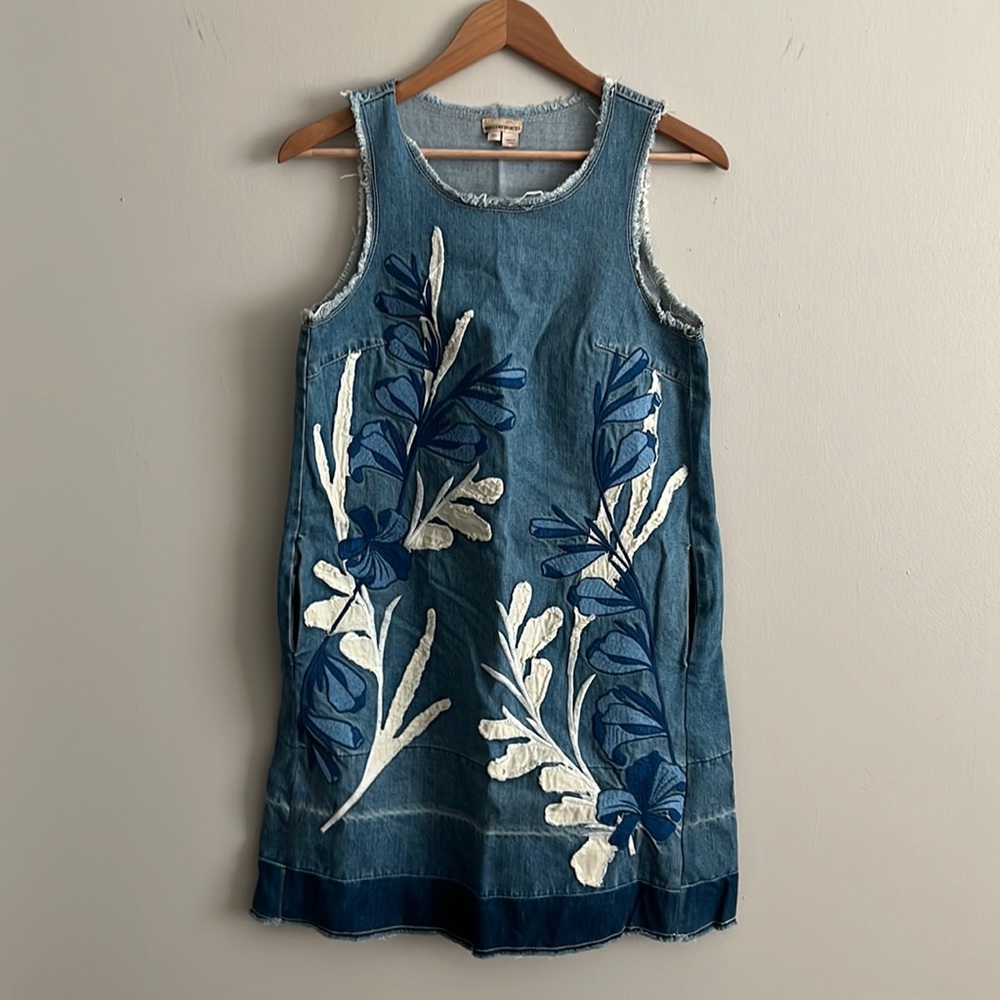 Denim Applique Dress from Anthropologie